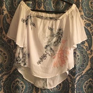 Flowy  off the shoulder floral top